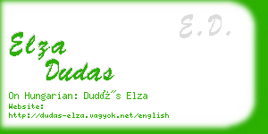 elza dudas business card